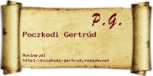 Poczkodi Gertrúd névjegykártya